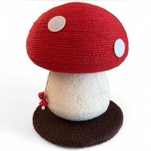 Happy & Polly 🍄 mushroom cat scratching post 🐈